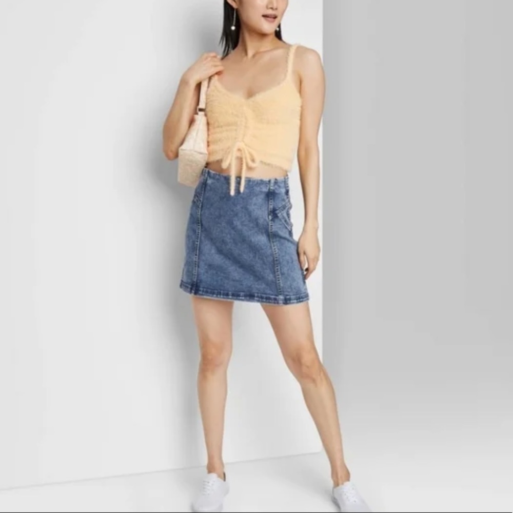 NWT wild fable vintage blue denim mini skirt- size 0